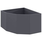 vidaXL Jardinière d'Angle Anthracite 60 x 60 x 35 cm Acier