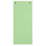 Paquet 100 Fiches Intercalaires Horizontales Unies Perforées - 105x240mm - Vert - X 12 - Exacompta