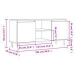vidaXL Meuble TV sonoma gris 104x35x50 cm bois d'ingénierie