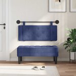 vidaXL Tête de lit suspendue Bleu police Velours