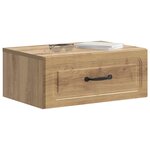 vidaXL Cabinet de chevet mural Chêne artisanal 49 x 34 5 x 20 cm