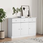vidaXL Buffet ALTA blanc 112x35x73 cm bois massif de pin