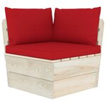 vidaXL Canapé palette à 3 places de jardin avec coussins Bois d'épicéa