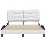 vidaXL Cadre de lit sans matelas blanc et noir 140x200 cm similicuir