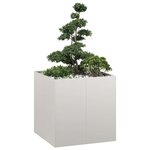 vidaXL Jardinière 80x80x80 cm acier inoxydable