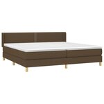 vidaXL Sommier à lattes de lit avec matelas Marron foncé 200x200 cm