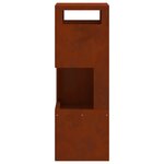 vidaXL Braise Marron 35 x 35 x 100 cm Acier