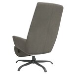 vidaXL Chaise de relaxation avec repose-pied Gris clair Velours