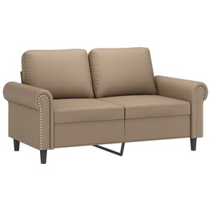 vidaXL Canapé à 2 places Cappuccino 120 cm Similicuir