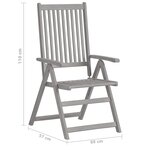 vidaXL Chaises inclinables de jardin lot de 2 et coussins Bois acacia