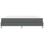 vidaXL Lit à ressorts avec matelas Gris foncé 180 x 200 cm tissu