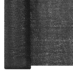 vidaXL Filet brise-vue Noir 1x50 m PEHD 150 g/m²