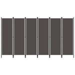 vidaXL Cloison de séparation 6 panneaux Anthracite 300x180 cm