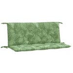vidaXL Coussins de banc de jardin lot de 2 motif de feuilles tissu