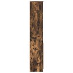 vidaXL Buffet haut chêne fumé 37 5x35x180 cm bois d'ingénierie