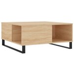 vidaXL Table basse chêne sonoma 80x80x36 5 cm bois d'ingénierie