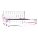 vidaXL Cadre de lit Gris Bois de pin massif 200x200 cm