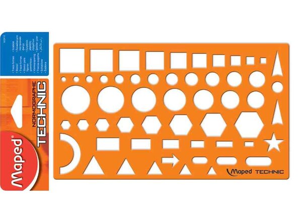 Gabarit NORMOGRAPHE TECHNIC Orange MAPED