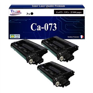 T3AZUR - 3x Toners compatibles avec Canon i-SENSYS LBP-361dw remplace Canon 073 Noir - 25 000 pages