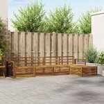 vidaXL Ensemble de canapés d'extérieur 5 Pièces Naturel