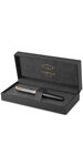 PARKER Sonnet Premium  Stylo plume  Métal et Laque Grise  Plume fine 18k  Coffret cadeau