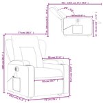 vidaXL Fauteuil inclinable de massage électrique crème similicuir