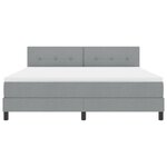 vidaXL Lit avec sommier et matelas & LED Gris clair 180x200 cm Tissu