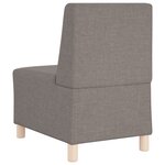 vidaXL Fauteuil Sofa Gris Clair 55 cm Tissu 3 Pièces Taupe