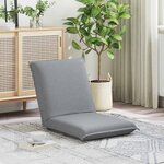 vidaXL Fauteuil de sol ajustable Gris clair Tissu