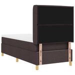 vidaXL Lit à ressorts de avec matelas marron foncé 80x200 cm tissu