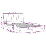 vidaXL Cadre de lit sans matelas noir 120x200 cm tissu