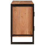 vidaXL Meuble sous-vasque de salle de bain Bois d'acacia massif  fer