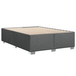 vidaXL Sommier à lattes de lit avec matelas Gris foncé 160x200cm Tissu