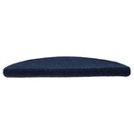 vidaXL Tapis d'escalier autocollants 30 pièces 56 x 17 x 3 cm Bleu marine Demi-rond