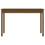 vidaXL Table de jardin marron miel 121x82 5x76 cm bois massif de pin