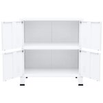 vidaXL Coffre de rangement industriel Blanc 75x40x80 cm Acier