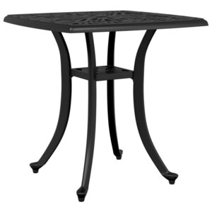 vidaXL Table de jardin noir 53x53x53 cm aluminium coulé