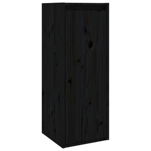 vidaXL Armoire murale noir 30x30x80 cm Bois de pin massif