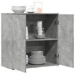 vidaXL Buffet gris béton 79x38x80 cm bois d'ingénierie