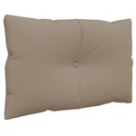vidaXL Coussins de palette lot de 2 taupe tissu