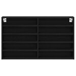 vidaXL Vitrine avec étagère Noir 100 x 15 x 58 cm Bois d'ingénierie