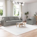 vidaXL Ensemble de Canapés 2 Pièces Gris clair 228 x 78 x 80 cm Velours