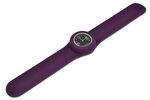 Montre classic bracelet prune et cadran noir