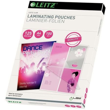 Leitz Pochettes de plastification 125 Microns A4 100 Pièces