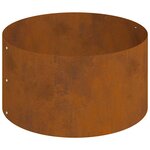 vidaXL Cache-pot de jardin Marron 120 x 120 x 20 cm Acier cuivré