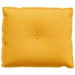 vidaXL Coussin de Dos Jaune clair 60 x 50 cm Tissu en velours côtelé