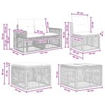 vidaXL Ensemble de canapé de jardin 8 Pièces Gris et Gris foncé polyrotin