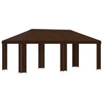 vidaXL Abri de jardin 6 x 3 m Marron Polyester et Acier 190 gsm