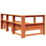 vidaXL Lit bibliothèque sans matelas cire marron 75x190 cm pin massif