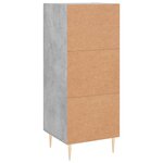 vidaXL Buffet Gris béton 34 5x34x90 cm Bois d'ingénierie